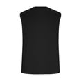 thumbnail image 5 of Xdegoge Tank Top for Women V Neck Sleeveless Dressy Everyday Wear Going Out Loose Fit Solid Basic Contrast Trim Pleated Front Button Detail Lightweight Flowy Summer Tops, 5 of 9