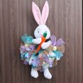 thumbnail image 4 of Bunny Dress Wreath Blue, 28.3"x16.5" Dancing Spring Easter Wreaths for Fireplaces, Front Doors, Living Room Walls, Entryway, Porch Wall, Home Indoors and Outdoors Decoration, 4 of 7