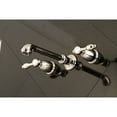 thumbnail image 2 of Kingston Brass KS7026TAL Tudor Two-Handle Wall Mount Roman Tub Faucet, Polished Nickel, 2 of 8