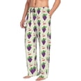 thumbnail image 3 of Mens Pajama Pants - Soft Sleep & Lounge Pants for Men, Cute Grape Berry Cuteness Casual PJ Bottoms Pants with Pockets, 3 of 5