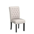 thumbnail image 6 of Foredo Velvet Dining Chairs, Modern Upholstered Dining Room Chair, Side Chairs with Button Tufting and Nailhead Trim for Kitchen Dining Room, Set of 2, Beige, 6 of 9