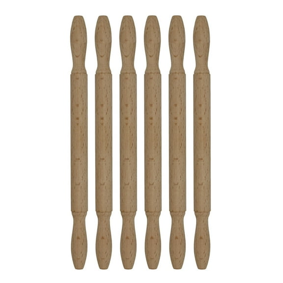 Creative Hobbies Mini Wooden Rolling Pin, Perfect for Clay, Playdoh, Kids Crafts, Pizza Parties and Rustic Country Themes (7 Inch)
