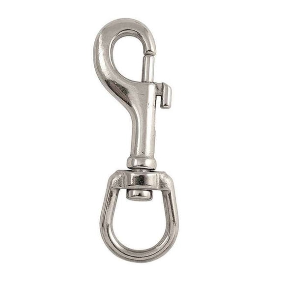 Lucky Line Slide Bolt Snap, SS, 5/8 in Eye Dia 4GGK6