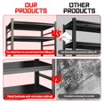 thumbnail image 3 of Book Shelf, 5 Tier Metal Wide Bookshelves, 78" H, Heavy Duty Bookcase, Adjustable Bookshelf, Tall Book Shelf for Living Room & Offices and Library (78" H*47" W*18" D), 3 of 7