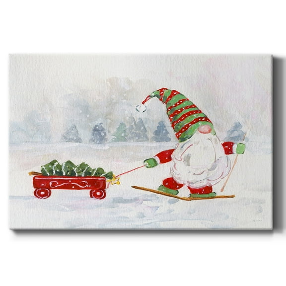 Winter Gnome I- Gallery Wrapped Canvas