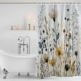 thumbnail image 2 of Watercolor Botanical Floral Shower Curtain Set - 48" x 72" Washable Bathtub Curtain with 12 Hooks, Farmhouse Garden Waterproof Fabric Stall Shower Curtains for Bathroom/Bathtub Décor, 2 of 6