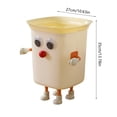 thumbnail image 6 of T-HOTLYST Trash Can DIYs Kitchen Compost Bin Funny Big Eye Trash Bin Garbage Can for Office Kids Bedroom Bathroom Home Decorations, 6 of 19