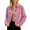 Pink, variant on Faux Suede Collar Jacket Women Soft Lined Short Classic Button Elegant Casual Structured Shoulders Fall Coat Everyday Outwear S-3XL