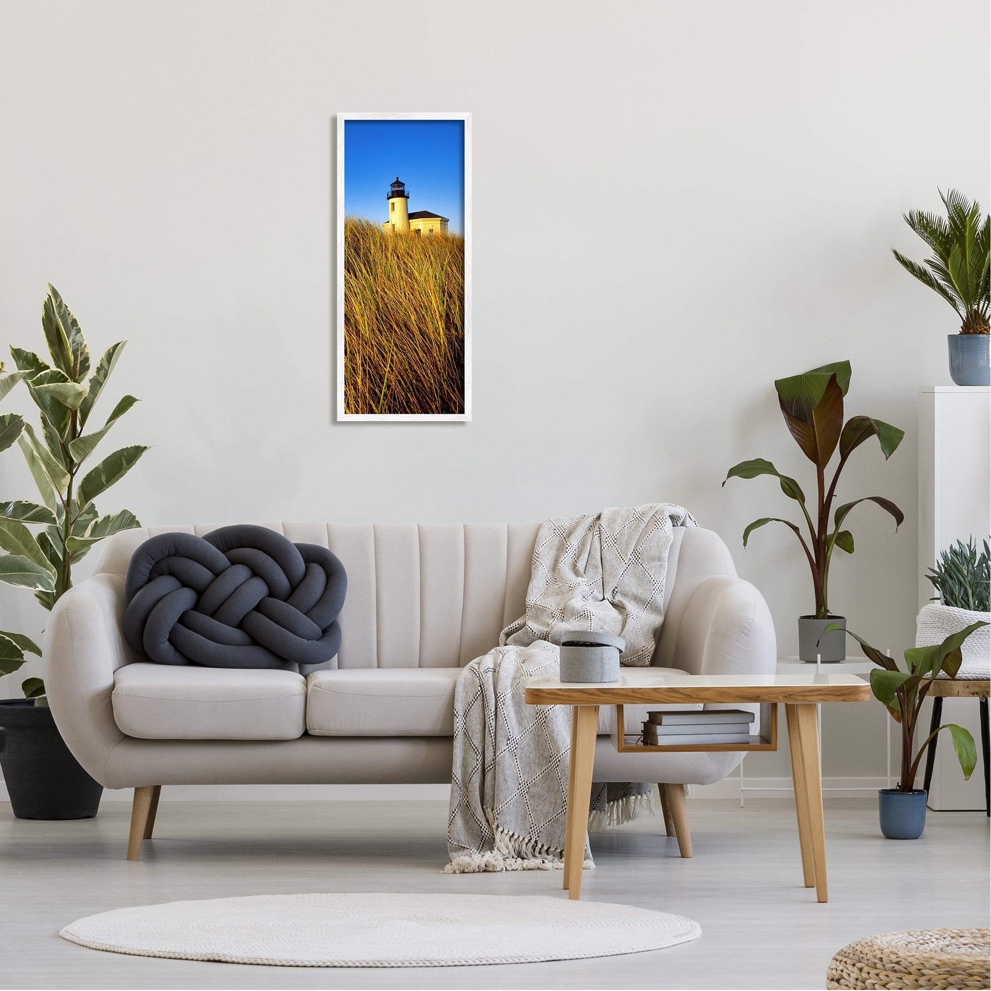 Stupell Industries Coastal Lighthouse Photography Coastal Photography White Framed Art Print Wall Art