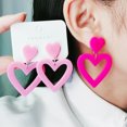 thumbnail image 4 of Decodeary Love Heart Earrings Set Lightweight And Easy To Wear Multiple Colors Available Orange, 4 of 6