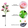 thumbnail image 3 of Rewera Luces solares al aire libre, flores solares, luces de jardín al aire libre, impermeables, 2 paquetes de rosas, luces decorativas solares para patio, camino, patio, decoración de césped, 3 of 6