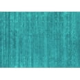 thumbnail image 1 of Ahgly Company Machine Washable Indoor Rectangle Abstract Turquoise Blue Contemporary Area Rugs, 2' x 5', 1 of 4
