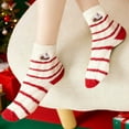 thumbnail image 6 of Luoshdecor Fuzzy Socks for Women,1Pair Soft Winter Red and White Sleeping Sock for Holiday Daily Supplies 13 in, 6 of 6