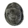 thumbnail image 2 of Thin Skin 0.08-0.10mm 1/8" V Loop Front Double Knot the Rest Men Toupee PU Replacement Systems Breathable Handmade Natural Indian Human Hair, 2 of 7