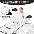 thumbnail image 3 of Baseballs and Bats White Pattern Teens Toddler Nap Mat with Pillow, Sleeping Mat Bag for Preschool Daycare 50"x20", 3 of 6