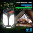 thumbnail image 3 of 4500mAh LED Solar Camping Lamp USB Rechargeable Lantern, 6 Modes SOS Waterproof Portable IP67 Waterproof Camping Lamp Tent Light for Outdoor Hiking Reading Emergency [Energy Class F], 3 of 5