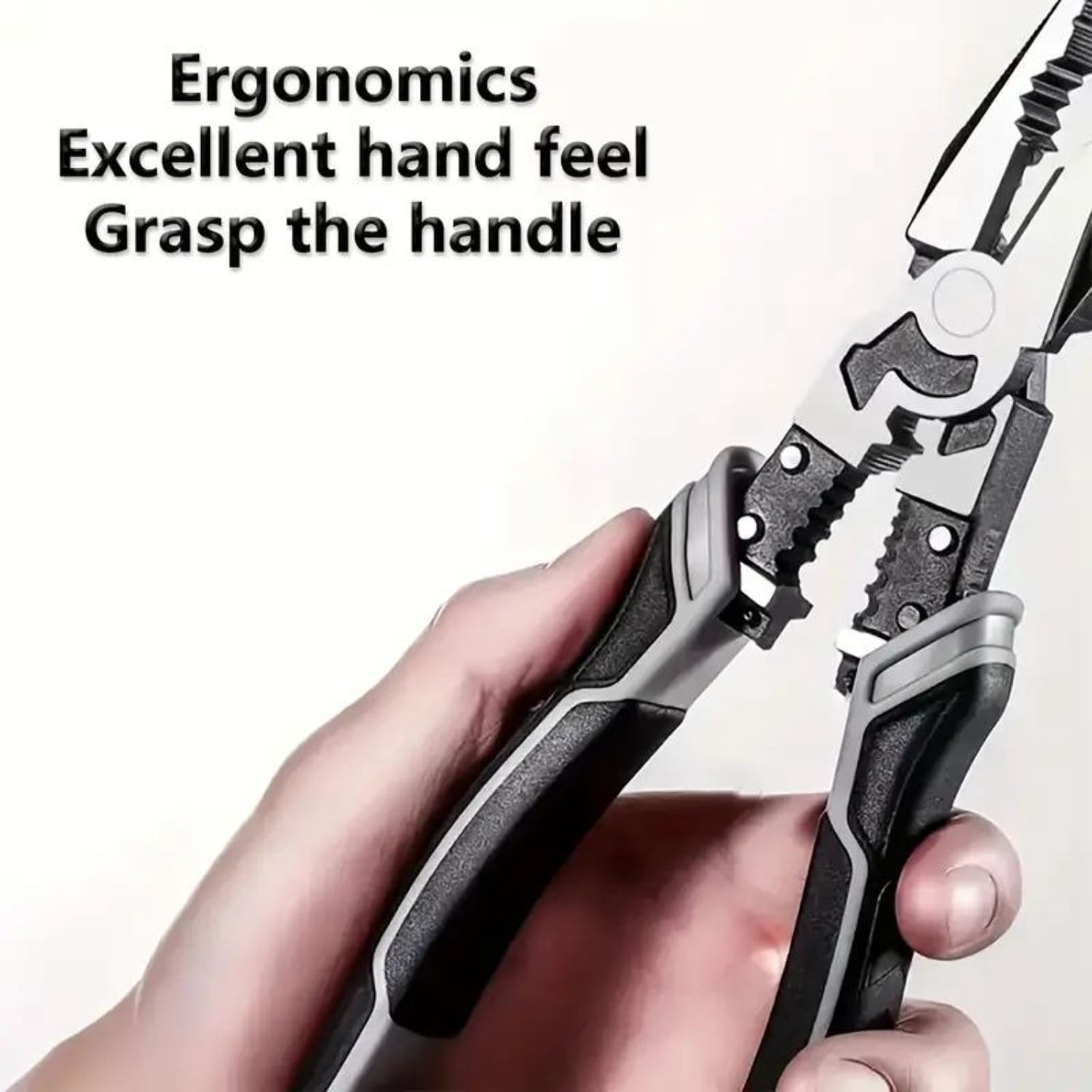 5-in-1 Multifunctional Tiger Pliers Industrial Grade Automatic Wire Stripper Cutter with PVC Handle