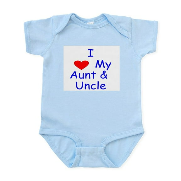 CafePress - I Love My Aunt & Uncle Infant Bodysuit - Baby Light Bodysuit, Size Newborn - 24 Months