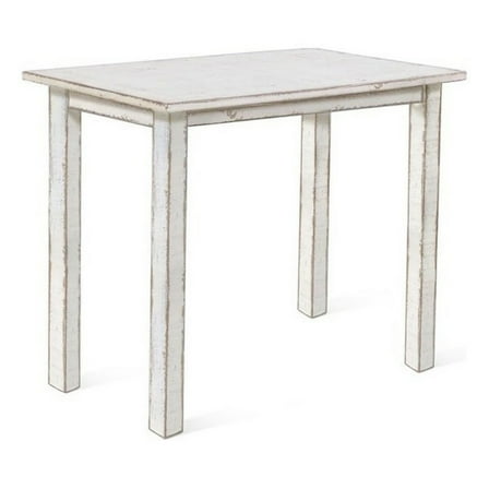 Rena Counter Table, 48 Inch Rectangular White Sand Mahogany Wood
