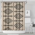 thumbnail image 2 of Extra Long Boho Shower Curtain 72x84 Inches - Vintage Floral & Tropical Leaves Pattern, Waterproof Bohemian Bathroom Decor with 12 Hooks, Tribal Rustic Style, 2 of 5