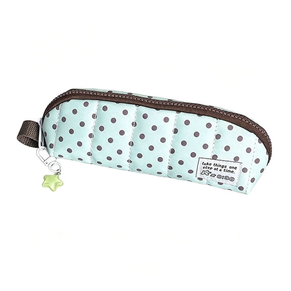 Cute Multi-Functional Pencil Case Makeup Bag, Polka Dot Storage Pouch, Large Capacity Cosmetic Organizer