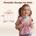 thumbnail image 7 of BONAOK Mini Karaoke Machine for Kids Adults, Gifts for Girls Boys Portable Bluetooth Speaker with 2 Microphones Wireless, Kids Karaoke Toys for Birthday Home Party(Beige), 7 of 7