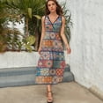 thumbnail image 3 of Colorful Vintage Seamless Pattern with Floral And Mandala Elements Sleeveless Dress Dresses Women Summer Evening Dresses Ladies Bohemia Long Dresses, 3 of 9