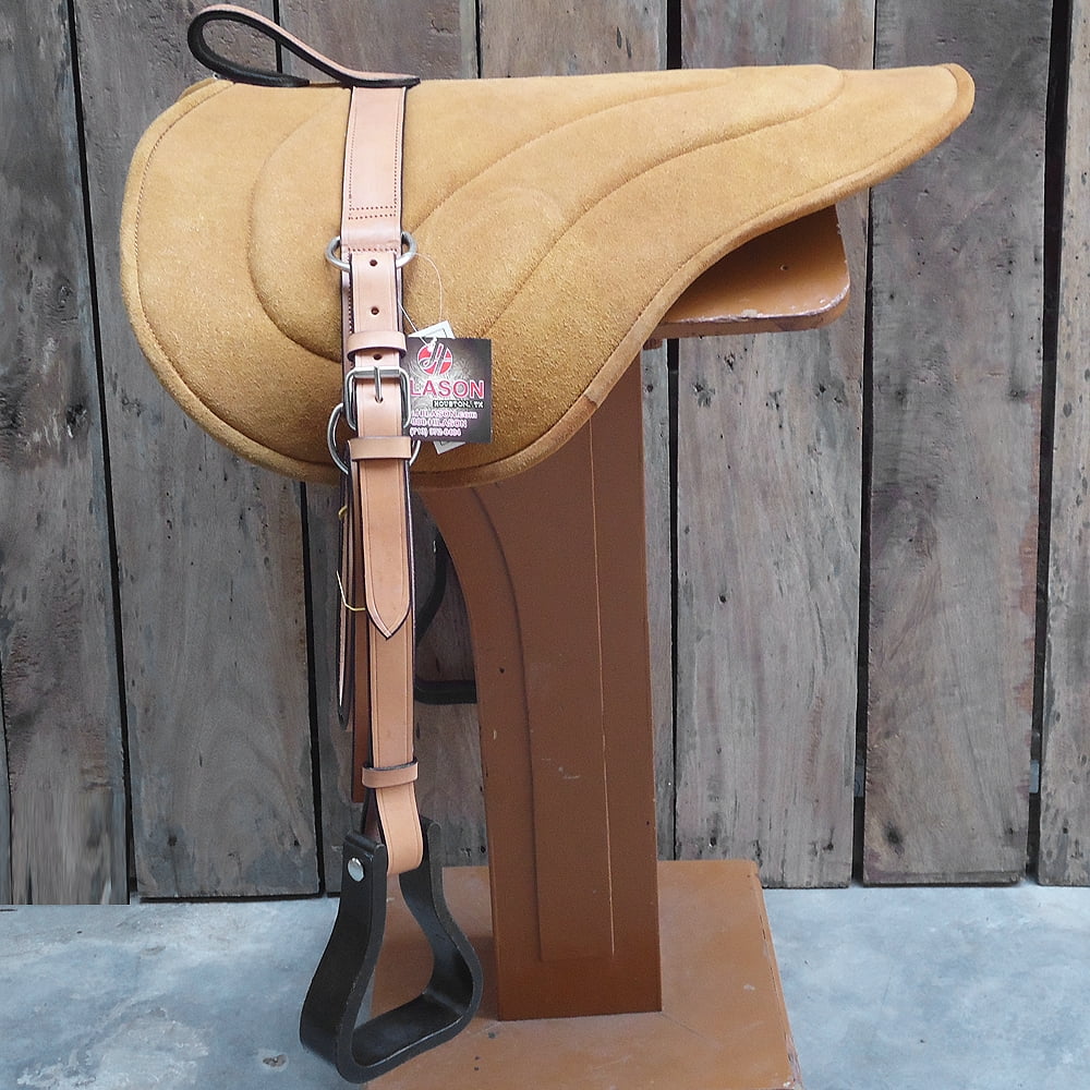 Hilason Natural Horsemanship Leather Bareback Western Treeless Saddle