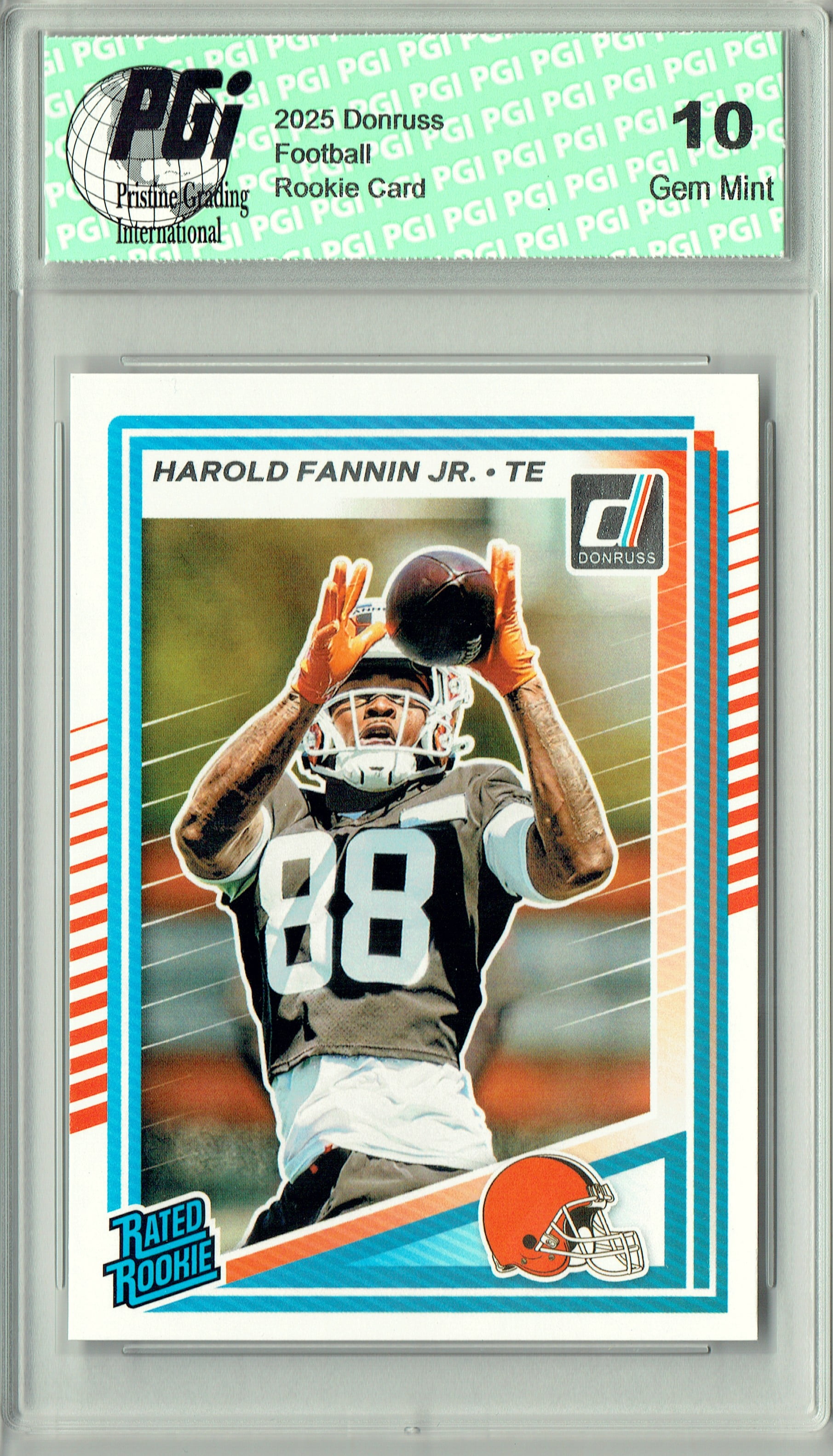 Harold Fannin Jr. 2025 Donruss Football #373 Rookie Card PGI 10