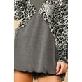 thumbnail image 4 of Solid And Animal Print Mixed Knit Turtleneck Top With Long Sleeves, 4 of 5