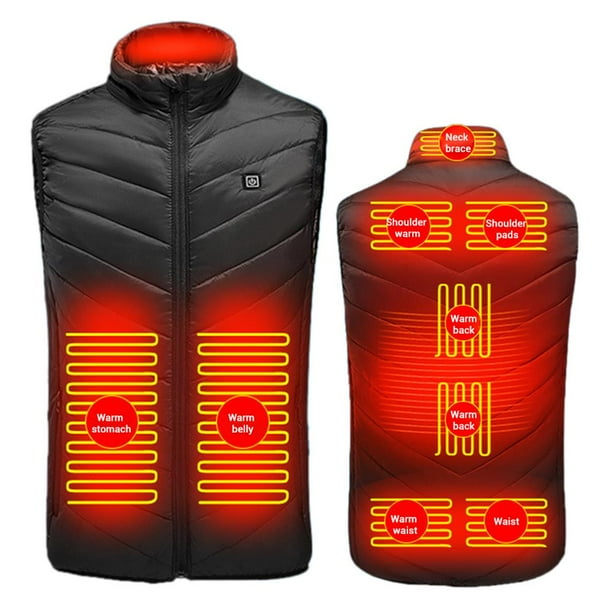Naiovety Chaleco térmico eléctrico USB de invierno Chaleco de calefacción Chaqueta térmica cálida Calentador de cuerpo eléctrico para hombres y Suministros térmicos No.1 Naiovety HA046627-01