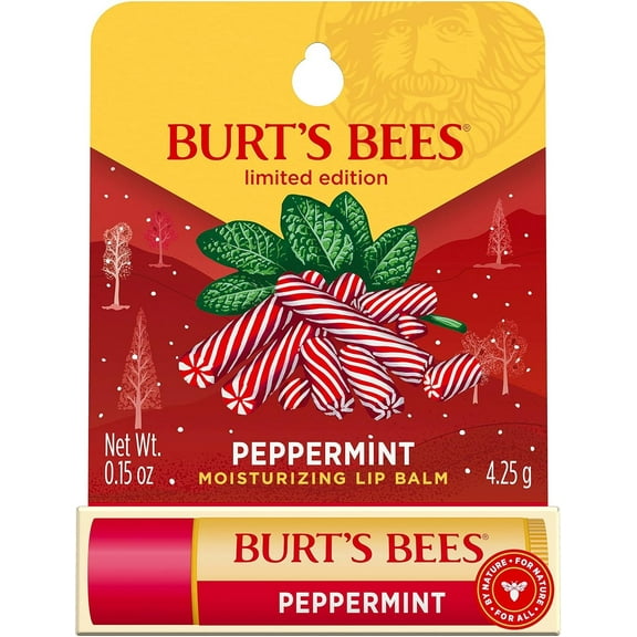 Peppermint Lip Balm Blister by Burts Bees for Unisex - 0.15 oz Lip Balm