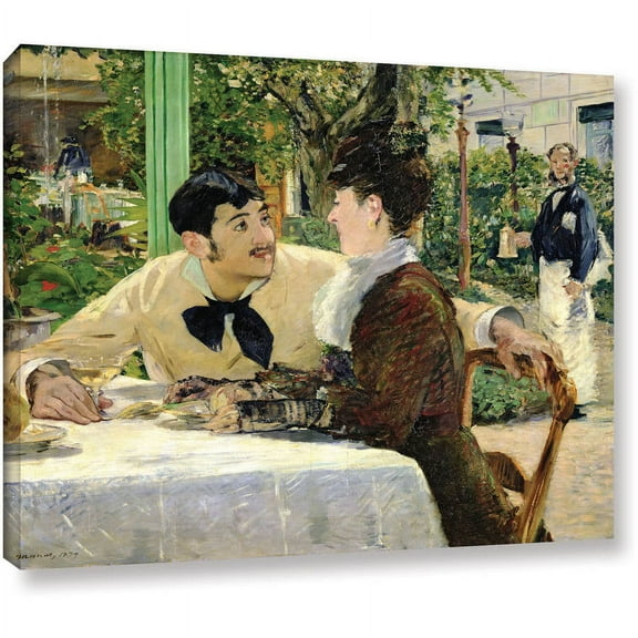 ArtWall Edouard Manet "The Garden of Pere Lathuille" Gallery-wrapped Canvas