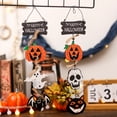 thumbnail image 5 of 2 piezas de letrero colgante de calabaza de Halloween, decoraciones de Halloween, letrero de bienvenida para puerta de entrada de Halloween, decoración de pared de Halloween, 5 of 5