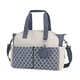 thumbnail image 2 of Bolsa de pañales, bolsa para cambiar pañales de bebé, impermeable, multifunción, organizador de almacenamiento para Azul Blanco, 2 of 9