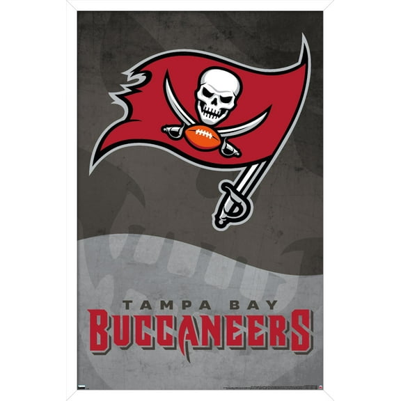 NFL Tampa Bay Buccaneers - Logo 20 Wall Poster, 22.375" x 34", Framed