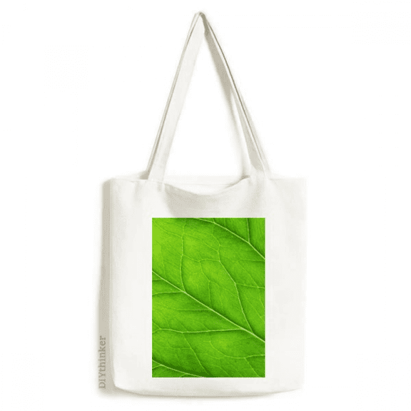 Green Fresh Illustration Pattern Tote Canvas Bag Shopping Satchel Casual Handbag