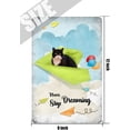 thumbnail image 5 of Inspirational Wall Art -Never Stop Dreaming,Black Cat Vintage Tin Sign- Balloon Decor - Paper Airplane Motivational Poster Gifts for Kids Bedroom Bathroom Classroom Rustic Wall Sign 12x8 Inch, 5 of 7