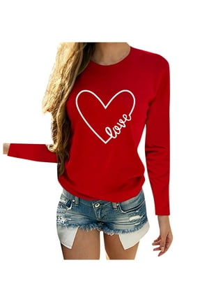 Women Funny Plaid Love Valentine's Day t-Shirt  Clearance  Items Outlet 90 Percent Off Womens Clothes Pink : Sports & Outdoors