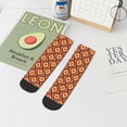 thumbnail image 7 of Fuzoiu 70's Retro Print Adult Socks, Crew Moisture-wicking Socks, Unisex Cushion Crew Socks,Casual Sports Ankle Socks, 7 of 7