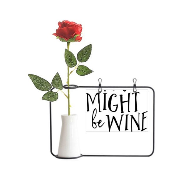 Esto podría ser vino diseño de encaje Botella de decoración de jarrones colgantes de flores rosas artificiales