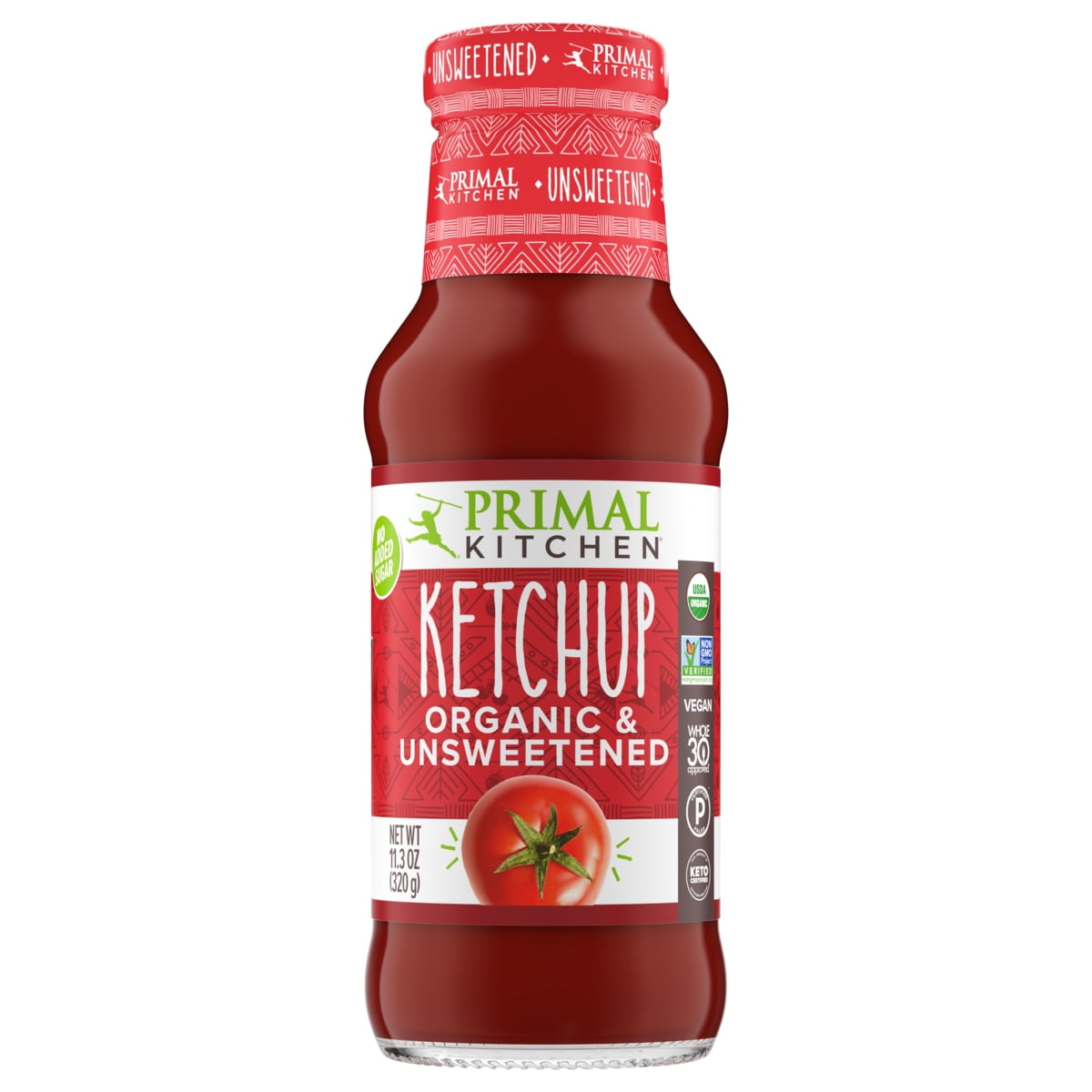 6 x Primal Kitchen Ketchup Organic Unsweetened 11.3 oz Bottle