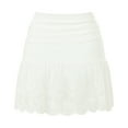thumbnail image 4 of vigerkar Lace Mini Skirts for Women Y2k Layered Flowy Skirt White, M, 4 of 9