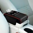thumbnail image 4 of Car Armrest Organizer with USB & Type-C Charging Ports, Leather Console Cushion Storage Box, Ergonomic Support, 4 of 4