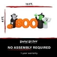 thumbnail image 3 of Haunted Hill Farm 10 Ft. Wide BOO Sign with Lights Halloween Blow Up, Airblown Inflatable, HIBOOSGN101-L, 3 of 14