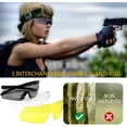 thumbnail image 4 of Tactical Shooting Glasses – Windproof & UV400 Protection, 3 Interchangeable Lenses for Outdoor Sports, 4 of 6