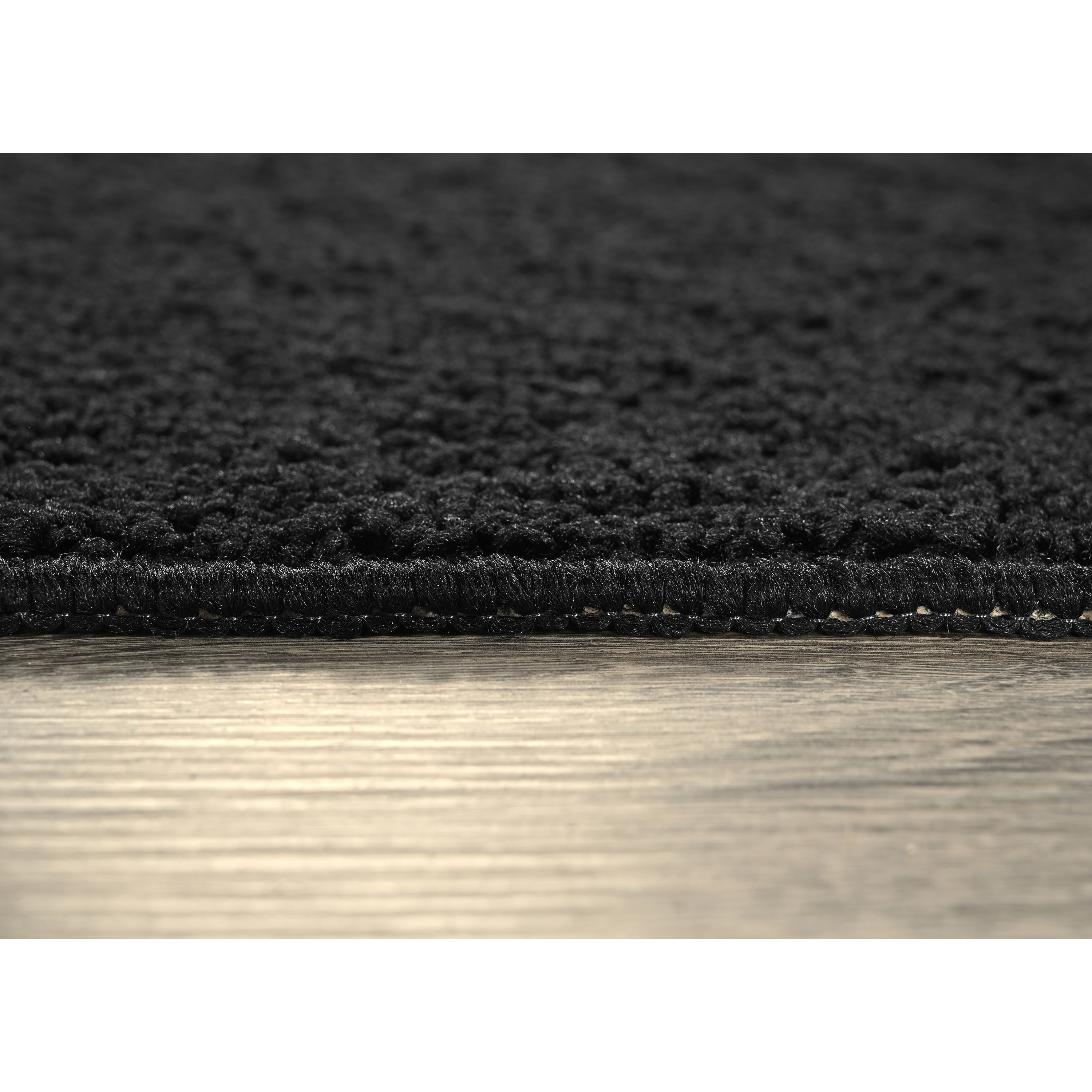 Garland Rug Town Square Indoor Rug Set, 3 Piece (2'x5',3'x4', 5'x7') Black