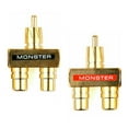 thumbnail image 3 of 2Pcs Rca Audio Y Splitter Plug Adapter 1 Male To 2 Female Gold Plated, 3 of 8