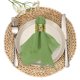 thumbnail image 1 of Uxcell 6 Piezas Servilletas de Lino de Algodón, 17 x 17 Pulgadas, Lavables y Reutilizables, Verde Polvoriento, 1 of 6
