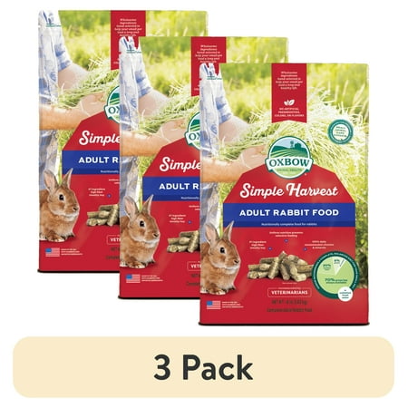 (3 pack) Oxbow Simple Harvest Adult Rabbit Food 8lb.